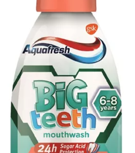 Aquafresh Big Teeth Fruity Flavour Kids Mouthwash 6-8 Years 300ml