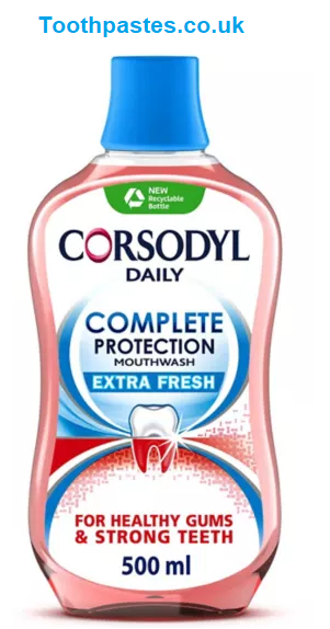 Corsodyl Daily Complete Protection Gum Care Mouthwash, Extra Fresh 500ml