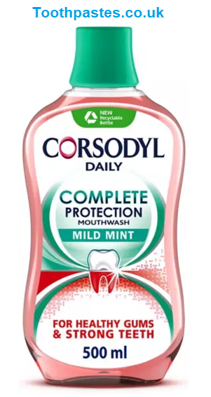 Corsodyl Daily Complete Protection Gum Care Mouthwash, Mild Mint 500ml