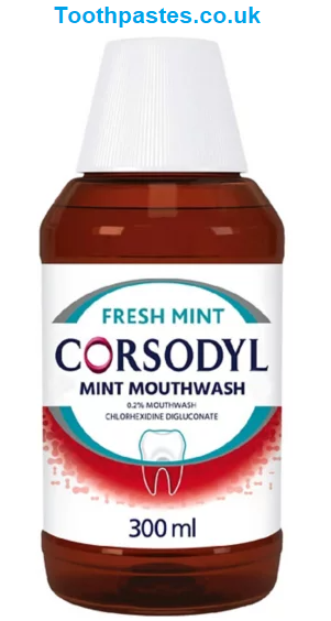 Corsodyl Gum Disease Treatment Mouthwash Chlorhexidine 0.2% Mint 300ml