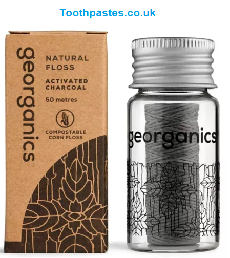 Georganics Natural PLA Floss - Activated Charcoal 50 Meters