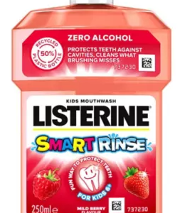 LISTERINE Smart Rinse Mouthwash Mild Berry for Kids 6+ 250ml
