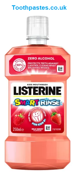 LISTERINE Smart Rinse Mouthwash Mild Berry for Kids 6+ 250ml
