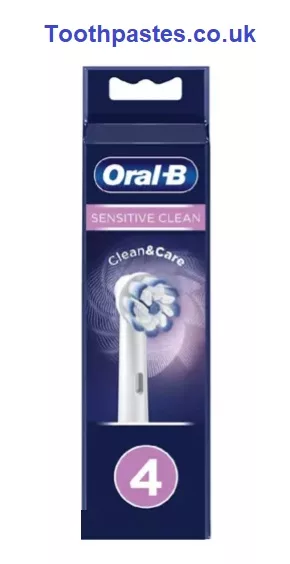Oral-B Sensitive Clean Toothbrush Head, 4 Pack