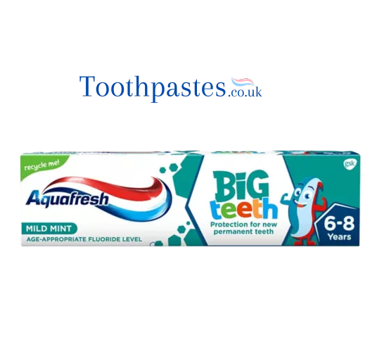 Aquafresh Kids Fluoride Toothpaste, Big Teeth Toothpaste, For Ages 6-8, 75ml
