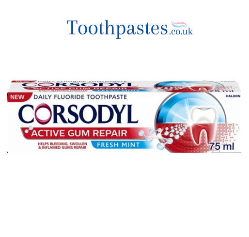 Corsodyl Active Gum Repair, Toothpaste for Bleeding Gums, 75 ml