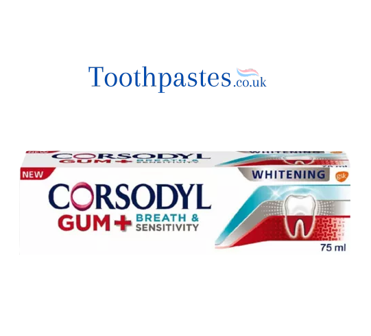 Corsodyl Gum + Breath & Sensitivity Whitening Toothpaste 75ml