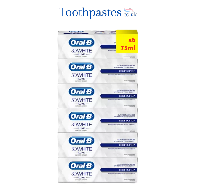 Oral-B 3D White Luxe Perfection 6 Month Toothpaste Bundle