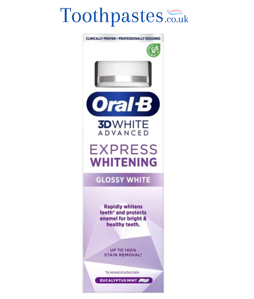 Oral-B 3DWhite Advanced Express Whitening Glossy White Toothpaste 75ml